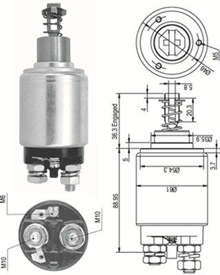 MAGNETI MARELLI solenoidinis jungiklis, starteris 940113050110